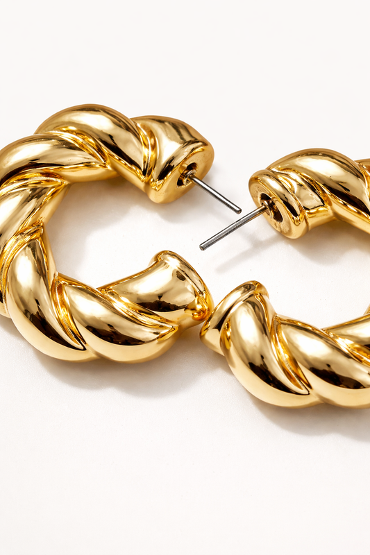 Aurelia Twist Hoop Earrings