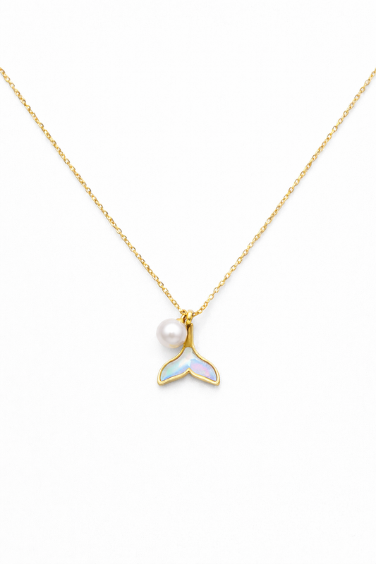 Aurora MOP Tail Pendant Necklace