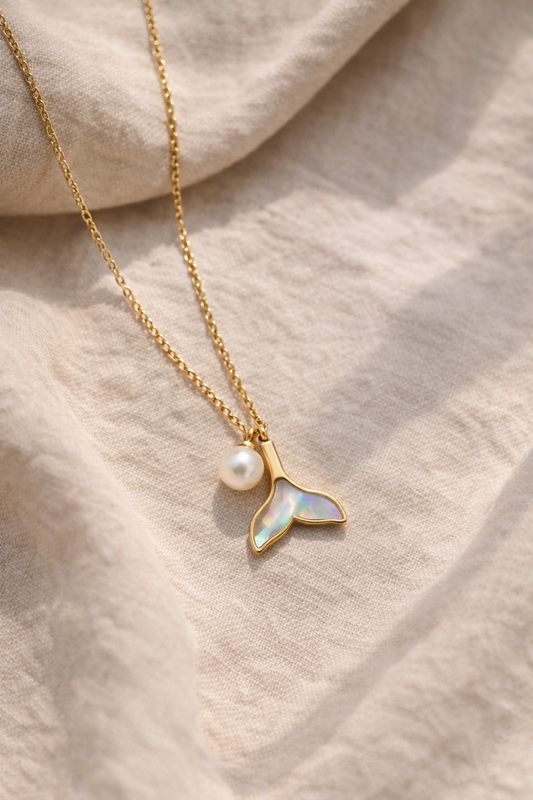 Aurora MOP Tail Pendant Necklace