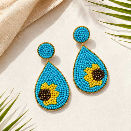 Summer Petal Beaded Earrings