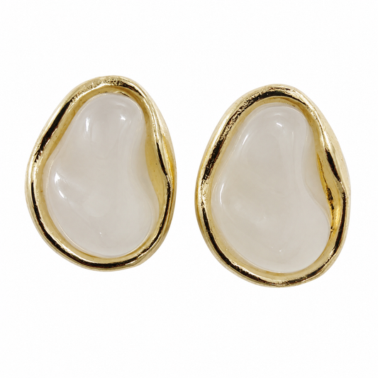IVORY PEBBLE STUDS
