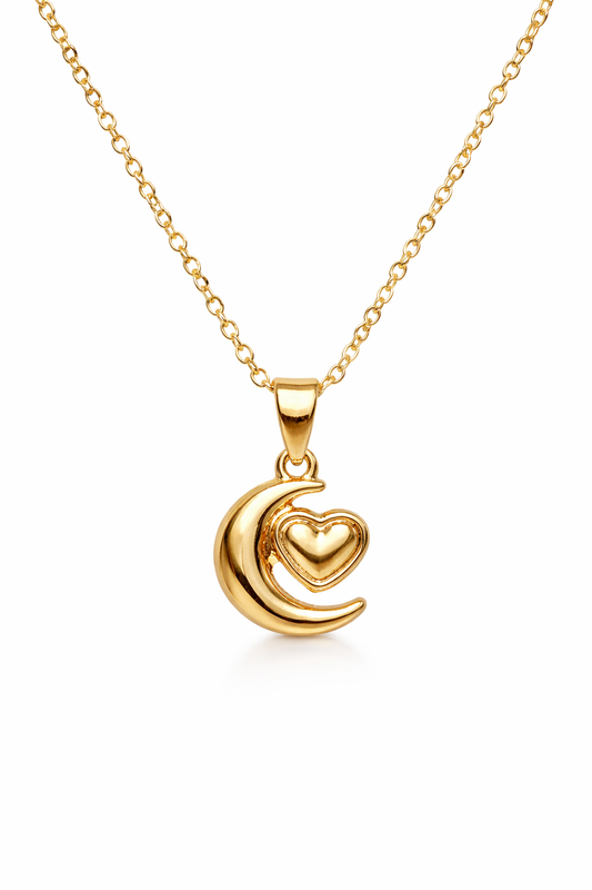 Celestia Heart Moon Necklace