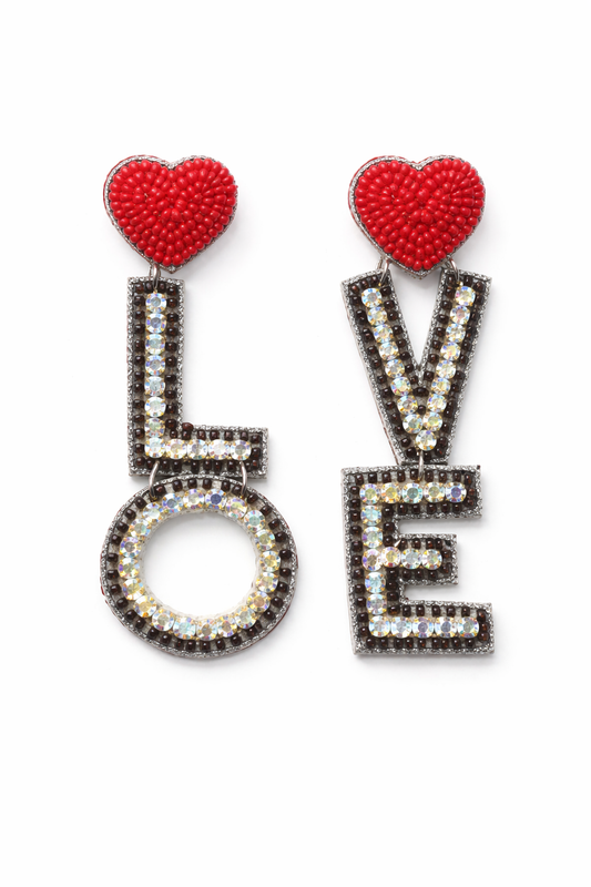 Love Drop Statement Earrings