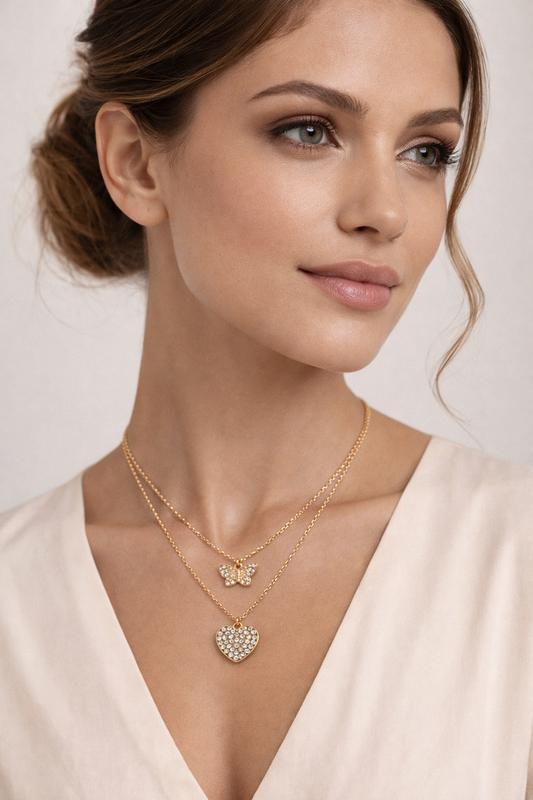 Heartstrings Butterfly Necklace