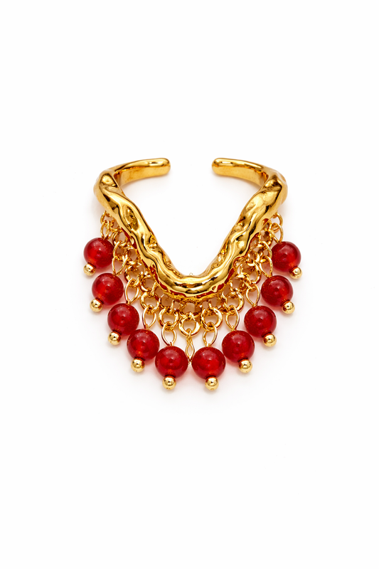 ❤️ Ruby Rhapsody Charm Ring – A Bold Symphony of Love