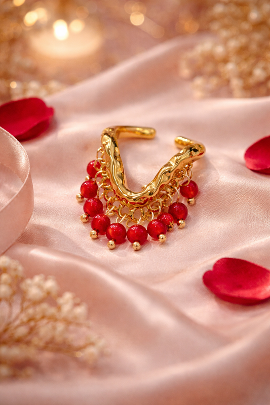 ❤️ Ruby Rhapsody Charm Ring – A Bold Symphony of Love