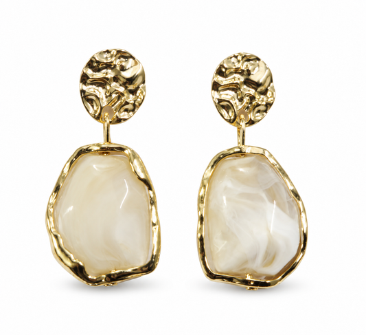 Ivory Aura Drop Earrings
