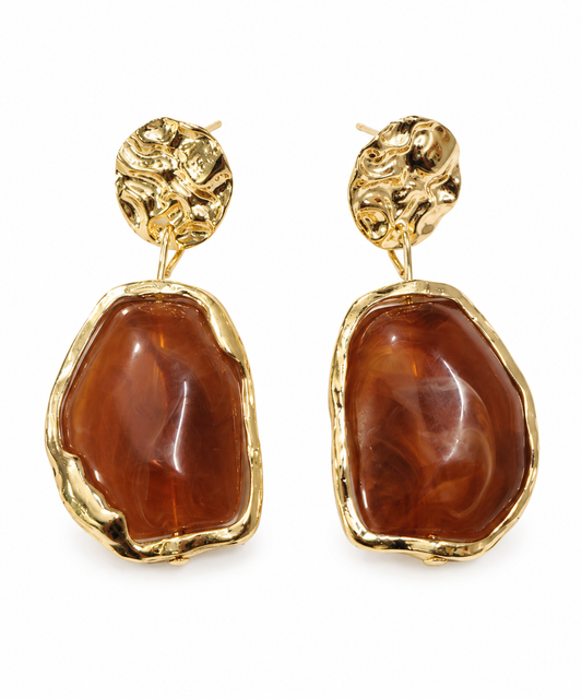 Cocoa Glow Drop Earrings