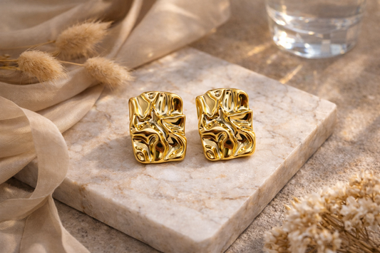 Gilded Wave Studs
