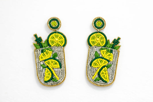 Cocktail Beaded Statement Earrings