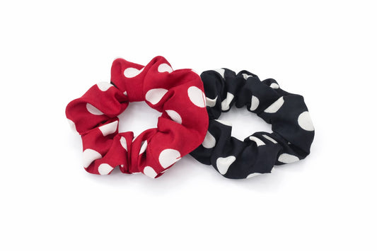 Retro Pop Polka Scrunchie Duo