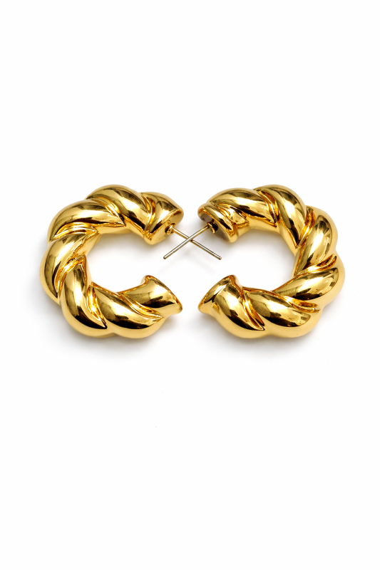 Aurelia Twist Hoop Earrings