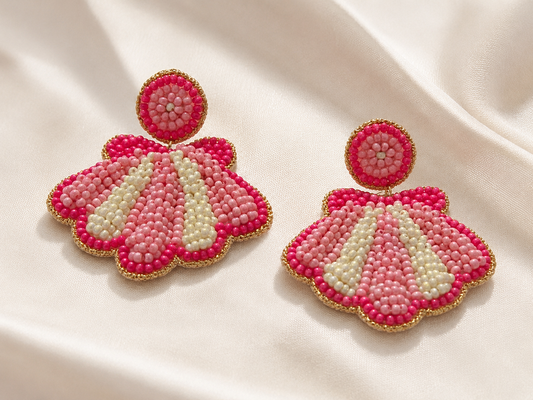 Summer Beaded Shell Earrings