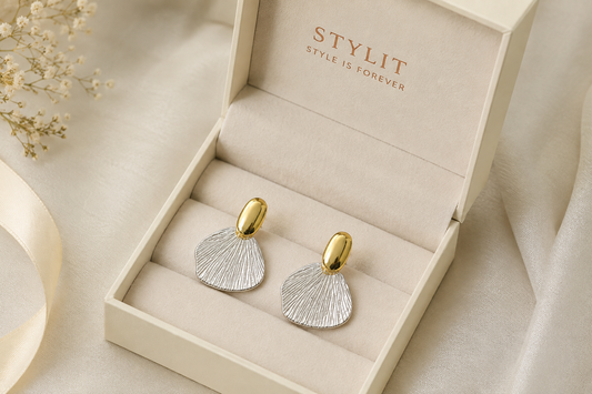 Aura Gold & Silver Statement Earrings