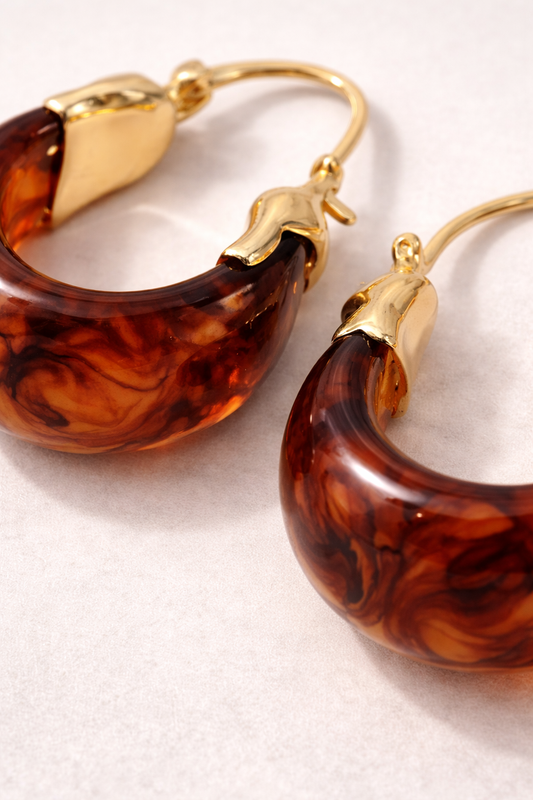 Amber Luxe Hoop Earrings