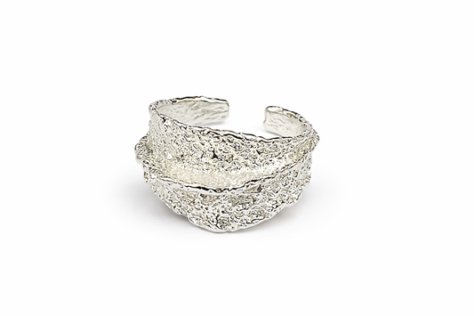 Luna Crave Silver Ring – Sculpted Elegance in Motion