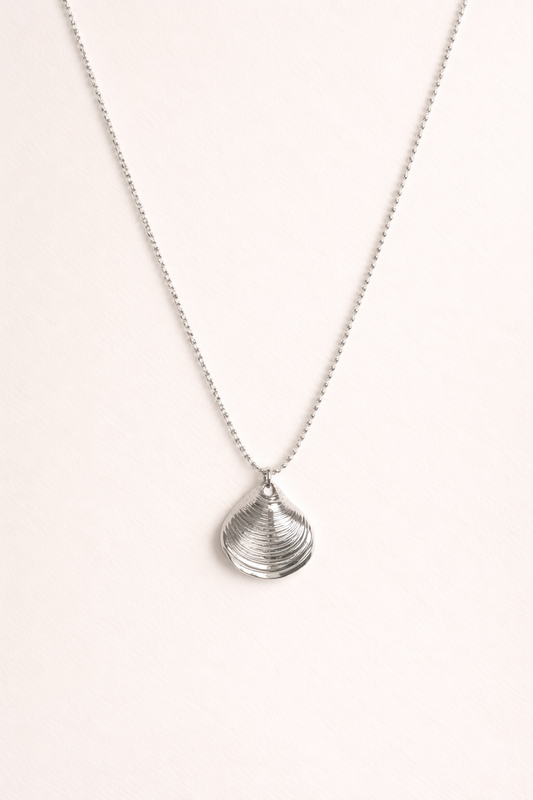 Silver Seashell Pendant Necklace