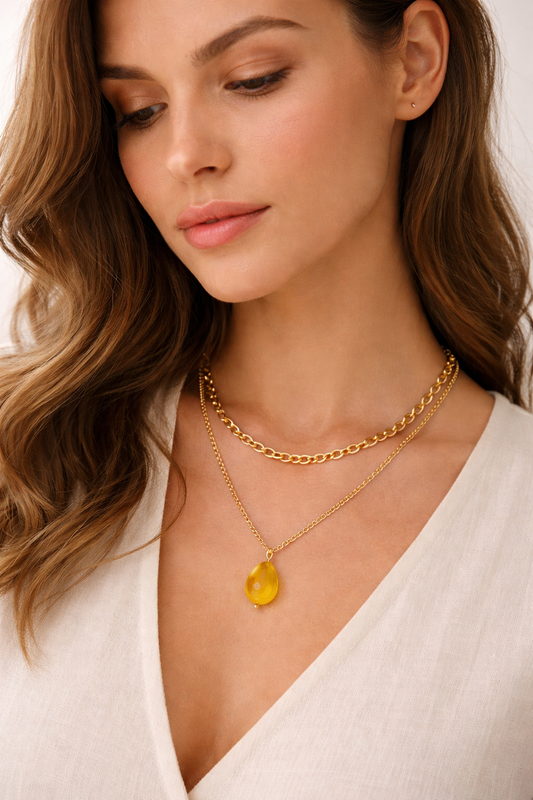 Golden Glow Dual-Layer Necklace