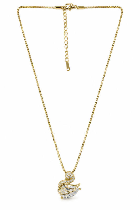 Swan Crystal Glow Necklace