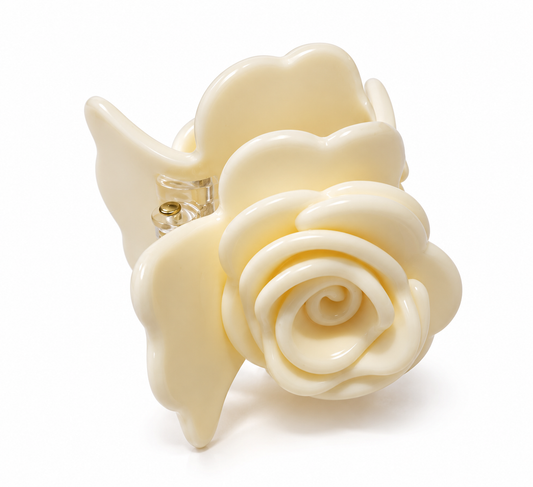 STYLIT Ivory Rose Hair Claw Clip