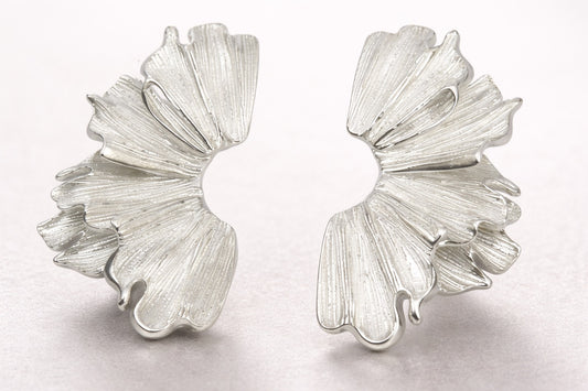 Silver Bloom Statement Earring